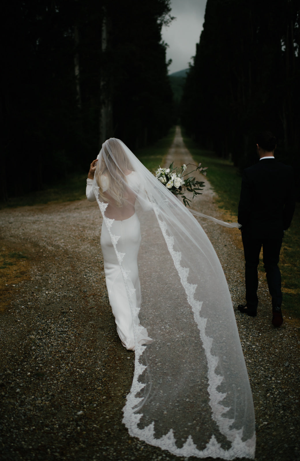 Catarina Beaded Lace Wedding Veil - Daphne Newman Design