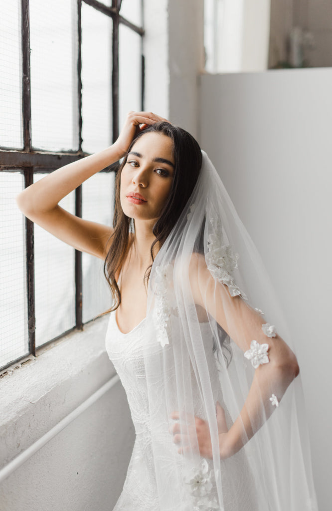 Fiorella Floral Wedding Veil - Daphne Newman Design