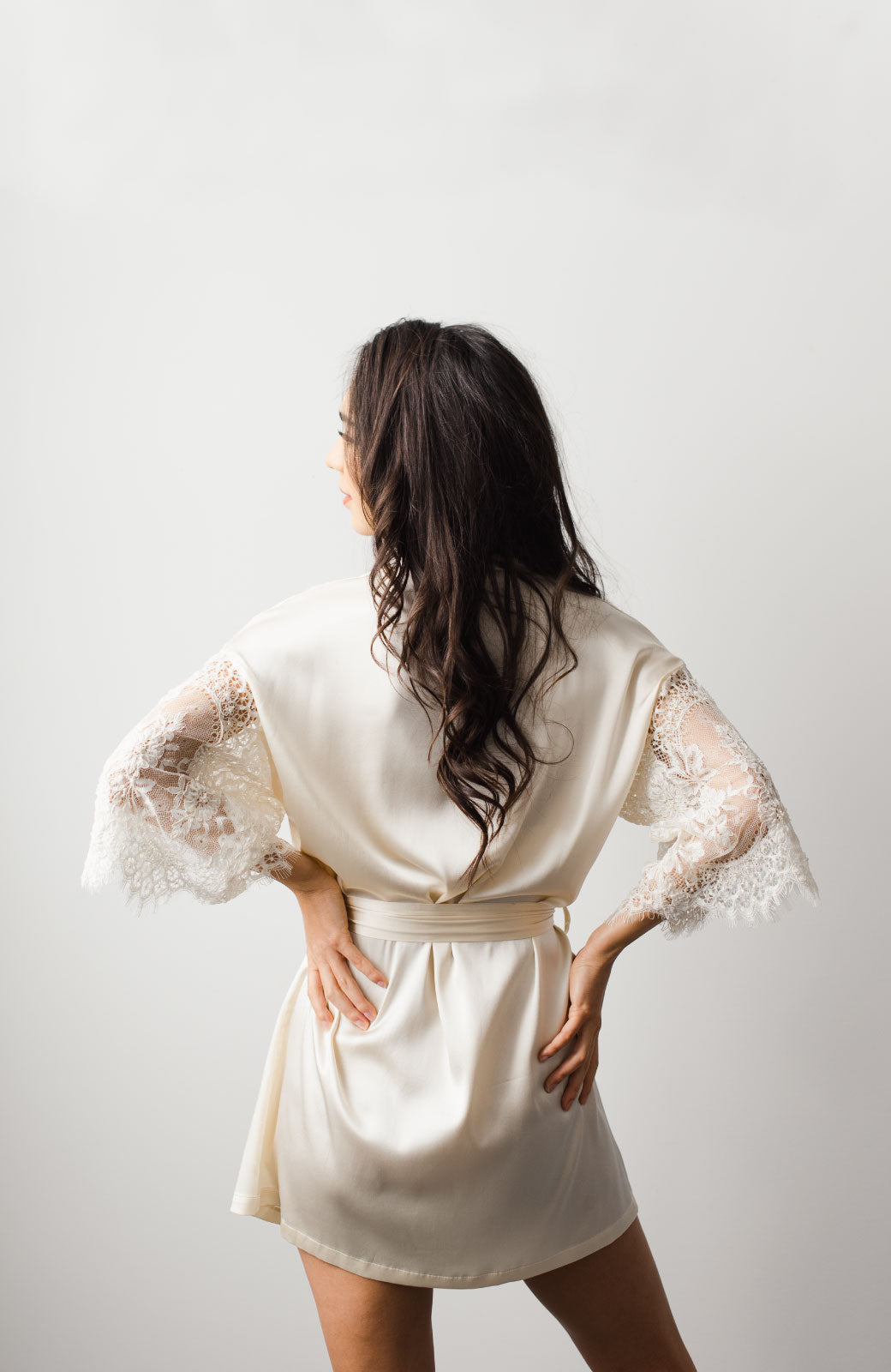 Elle Silk Bridal Robe - Daphne Newman Design